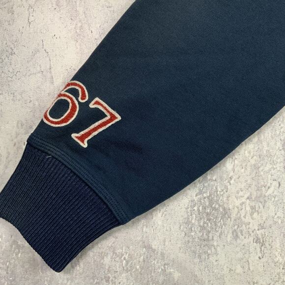 Polo Ralph Lauren Jacket Mens Medium Blue Letterman Varsity Hooded 1967 Casual - Picture 4 of 12